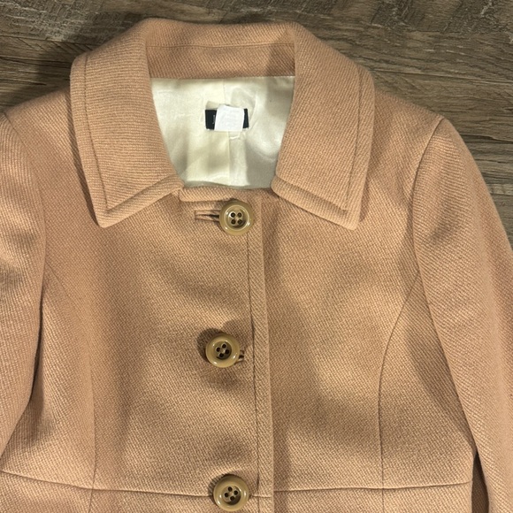 J. Crew Women's Tan Wool Blend Coat - Size 4 - Picture 3 of 11